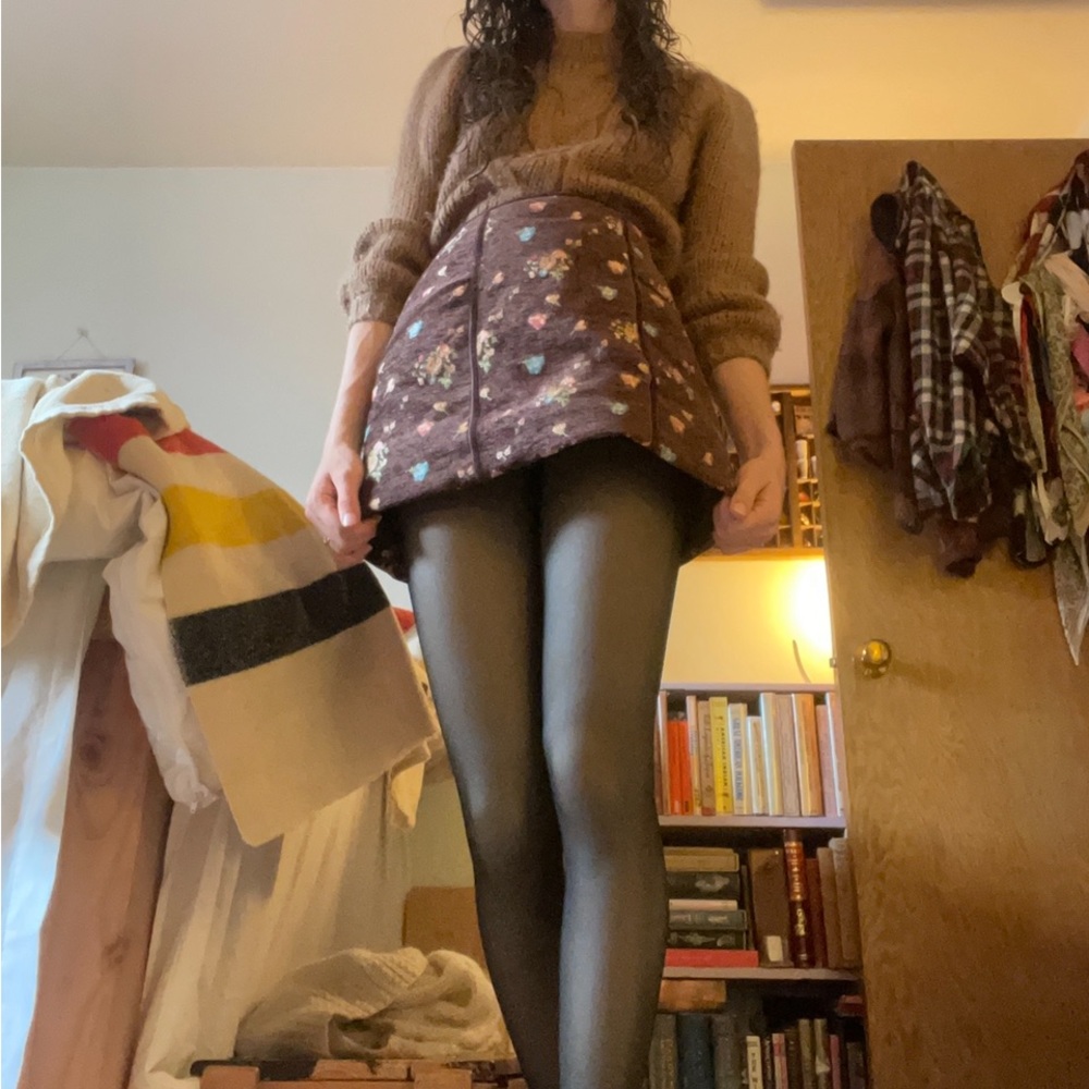 anthropologie mini floral tapestry skirt by hutch